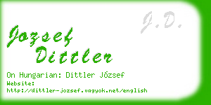 jozsef dittler business card