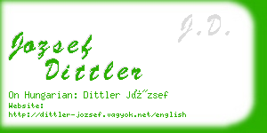 jozsef dittler business card